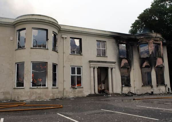 The former Lissue Hospital building in Lisburn was gutted by fire in June 2016. Pic by Freddie Parkinson