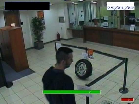 CCTV still of Gerard Conway in a bank in Cookstown on January 25, 2007.