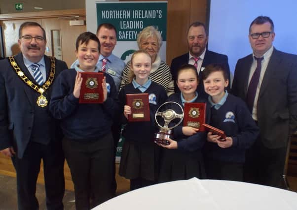 The winning team from Glengormley Integrated Primary School.