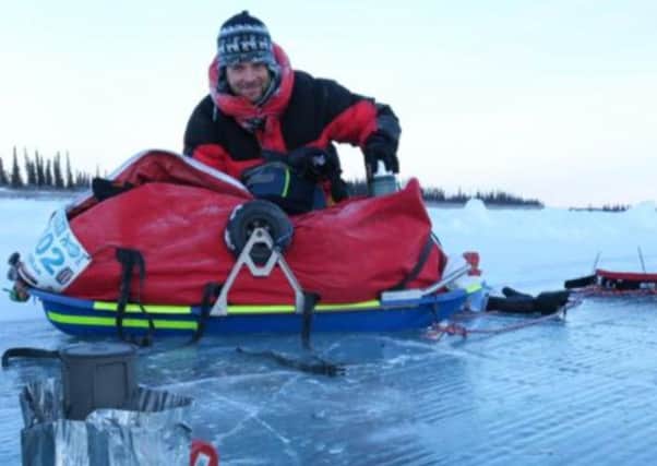 Jonny Davies pictured during a previous fundraising race across the Arctic Circle. INLT-04-703-con