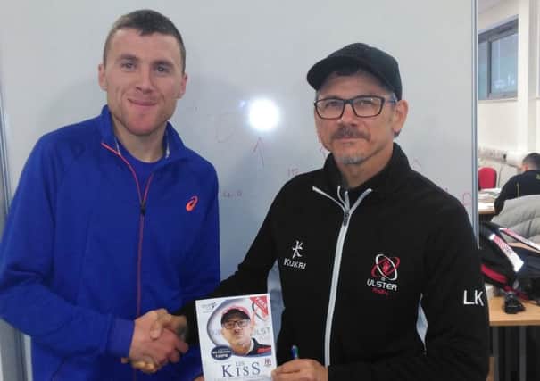 Project Manager of Sports Education NI, Gary Stitt, pictured with director of Ulster Rugby, Les kiss.