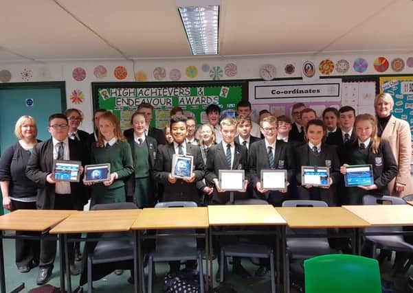 New-Bridge pupils who took part in the Stock Market Challenge competition