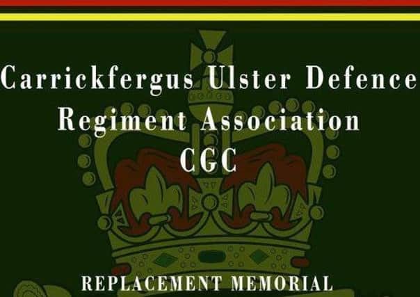 Carrickfergus UDR Association will unveil a new memorial. INCT 02-657-CON