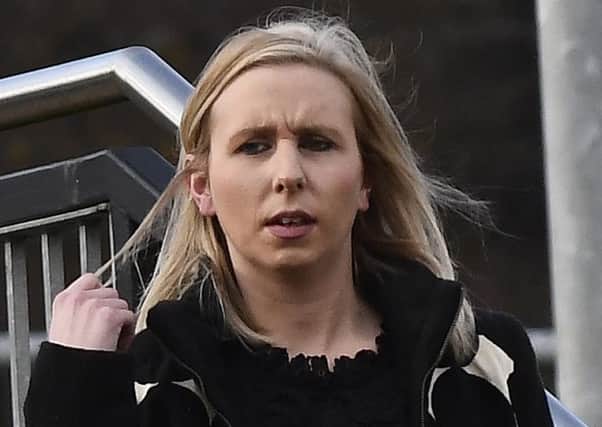Stacey Bryars leaves Craigavon Magistrates' Court after being sentenced for stealing drugs from Craigavon Area Hospital