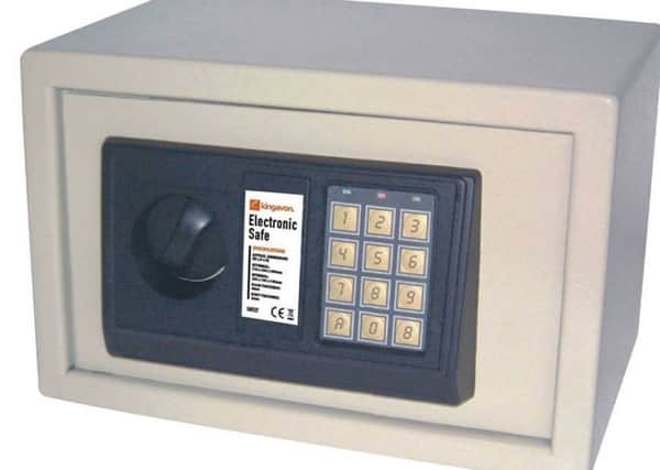 A safe similar to this one was stolen during the incident.