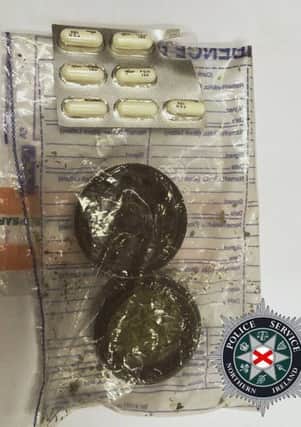 Drugs uncovered by police in Larne. INLT-05-702-con