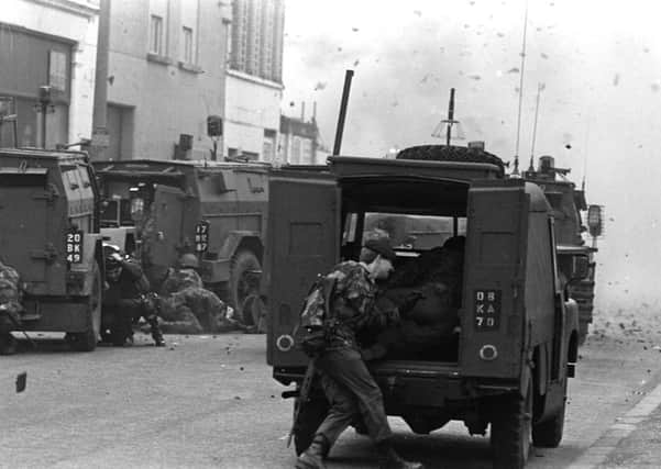 British Army soldiers in Northern Ireland in the 1970s