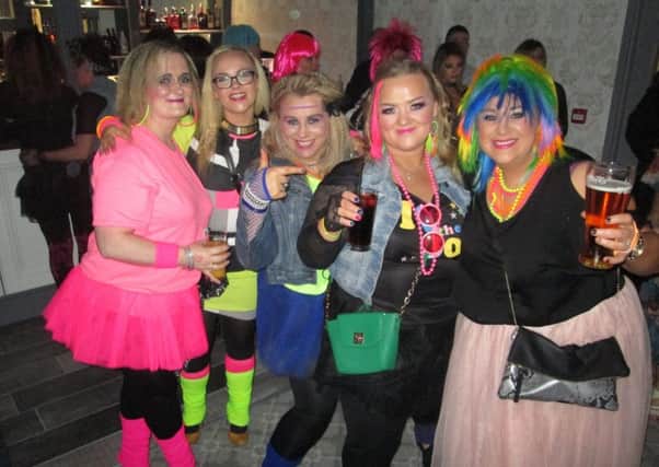 The future's bright ... dayglo styles at the 80s reunion.
