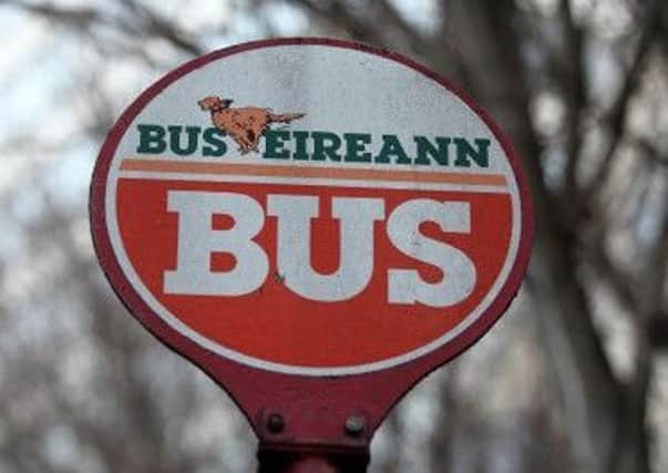 A A Bus Eireann service was boarded by the bomb courier