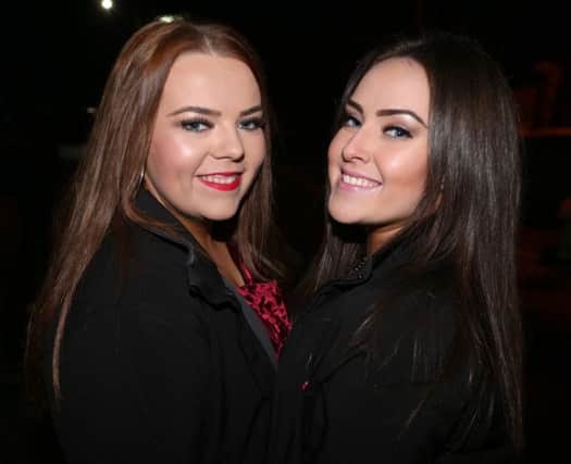 Annie Connolly and Jillian McAllister pictured at the Co Antrim YFCU Big Night at the Tullyglass Hotel in Ballymena.Picture Kevin McAuley/McAuley Multimedia