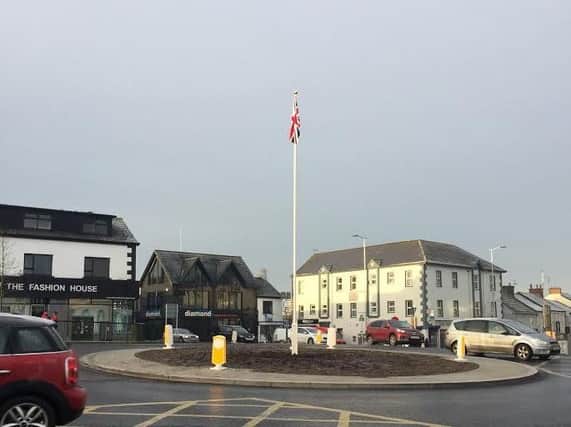 More flags have been put up to replace the 'unauthorised' Union flag pole in Magherafelt