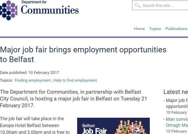 Jobs fair in Belfast