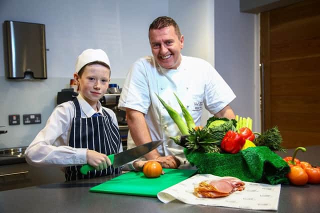 Mount Charles launches the Big School Cook Off for post-primary schools L-R Ronan Geoghegan and Simon Toye, Group Development Chef at Mount Charles. (Submitted Pic)