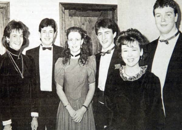 Pupils from St Michael's who held their formal in 1988. Included are  head boy John O'Shaughnessy and head girl Ciara McCloskey