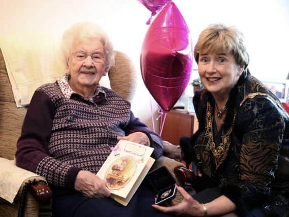 104th  birthday celebrations for Isobel Foster in Coleraine