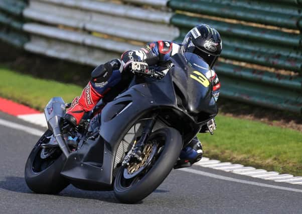 Michael Dunlop tested the Bennetts Suzuki GSX-R1000 he will race on the roads this season for the first time at Mallory Park on Wednesday.