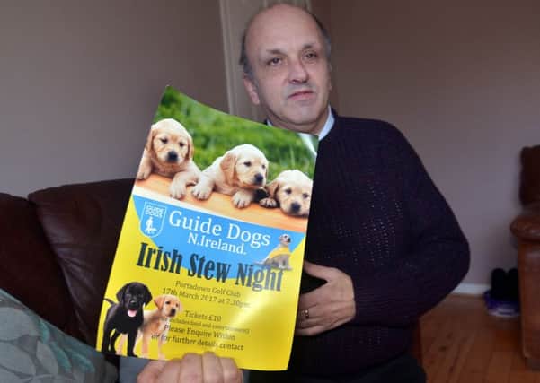 Allen Gillis who is organising a charity Irish Stew Night in aid of Guide Dogs NI at Portadown Golf Club on St Patrick's night, March 17th. INPT09-204a.