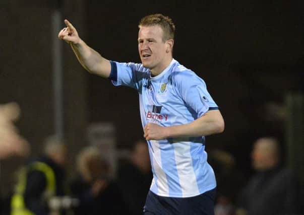 Onwards! That's the message from Ballymena United's Allan Jenkins after League Cup success. Photo Mark Marlow/Pacemaker Press