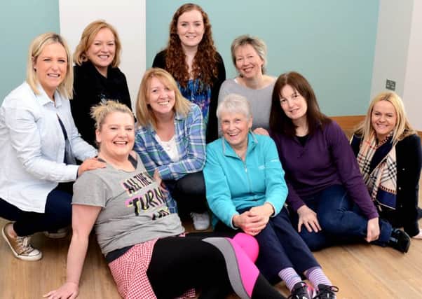 SHSCT Staff and Zumba trainer Grainne Keenan with Foster carers at recent well-being day. Foster carers; Paula Rolestone from Portadown, Pauline Raynor from Loughgall, Margaret Kilpatrick from Market Hill and Shirley Mitchell from Tassagh.