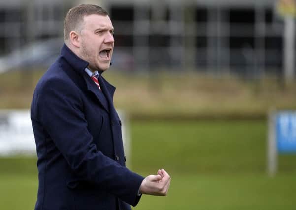 Larne's outgoing manager Davd McAlinden. 
Photograph by Presseye/Stephen Hamilton