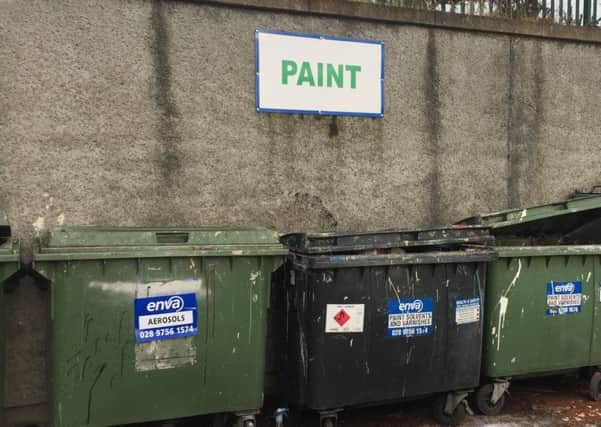 Paint recycling at Magherafelt recycling plant