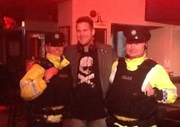 PSNI officers with Basshunter