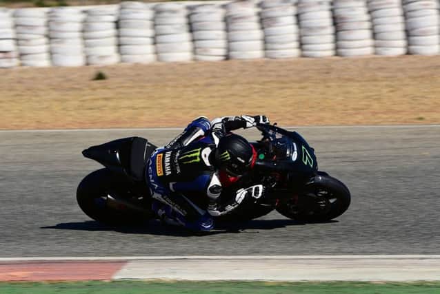 Michael Laverty on the McAms Yamaha R1 at Cartagena in Spain.