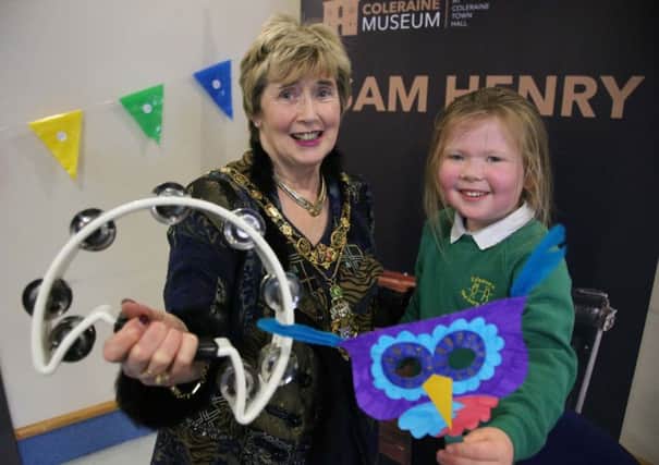 Mayor of Causeway Coast and Glens Borough Council, Alderman Maura Hickey, pictured with Mia Nicholl. PICTURE KEVIN MCAULEY/MCAULEY MULTIMEDIA/CCGBC