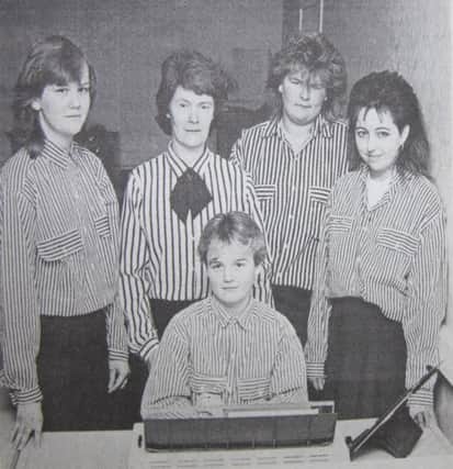 Breda Waterson (second left) with Seven Towers Workshop certificate winners in 1997.