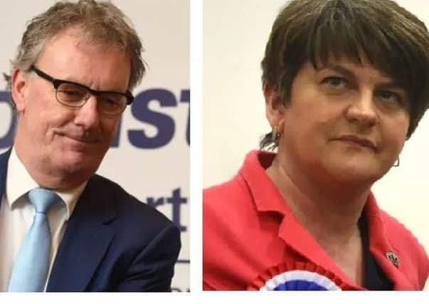 Mike Nesbitt announces his resignation as Ulster Unionist leader and Arlene Foster at her count on Friday, March 3