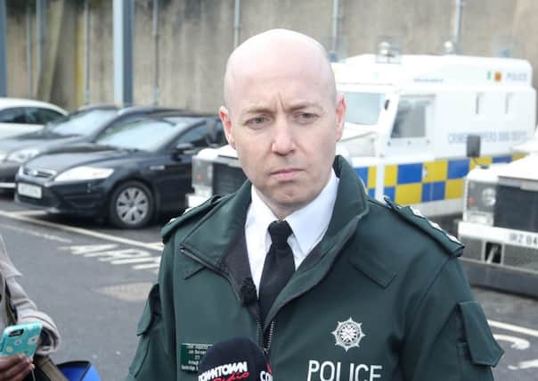 Press Eye Belfast - Northern Ireland 13th February 2017

PSNI Chief Inspector Jon Burrows pictured at Lurgan ;police station speaking to the media regarding the shooting of a man in the early hours of Monday morning.  A 31-year-old man is in a critical condition in hospital following the gun attack at around 1.45am in Carrigart Crescent in Craigavon

Picture by Jonathan Porter/PressEye.com