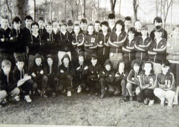 The Lismore School cross country team in 1988
