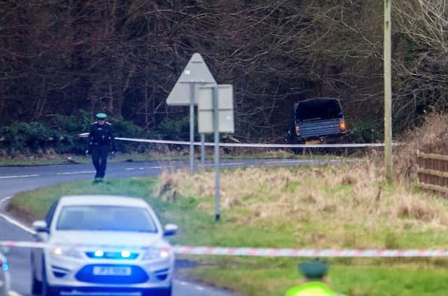 Police at the scene of the fatal RTC in Coleraine. .PICTURES MATT STEELE/MCAULEY MULTIMEDIA. INCR 11-701-CON