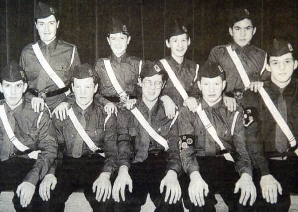 The Thomas Street Methodist BB drill squad who in 1995 were runners-up in the Portadown Battalion competition