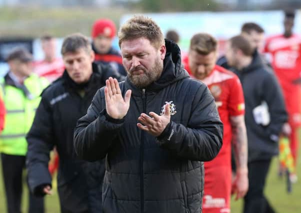 Niall Currie in reflective mood as he heads off the pitch on Saturday following the Irish Cup exit. Pic by Pacemaker.
