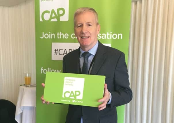 East Londonderry MP Gregory Campbell at the launch of Christians Against Poverty's new service, CAP Life Skills. INCR 11-705-CON