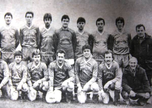 Donacloney FC in their strip for the 1984 season.