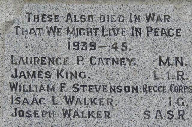 Trooper Joseph Walker is remembered on the war memorial in Moira.