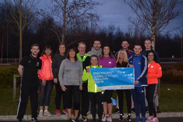 Members of the In your pace Parkinsons group who will be taking part in the Belfast Marathon Relay in May.
