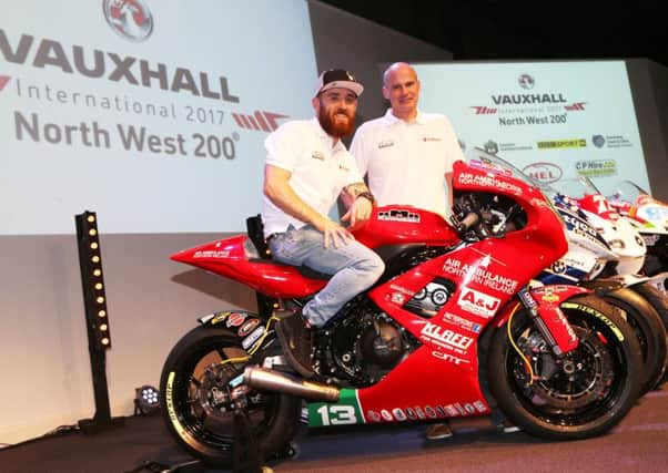 Lee Johnston will race Ryan Farquhar's KMR Kawasaki Supertwin in the NI Air Ambulance livery this year at the North West 200