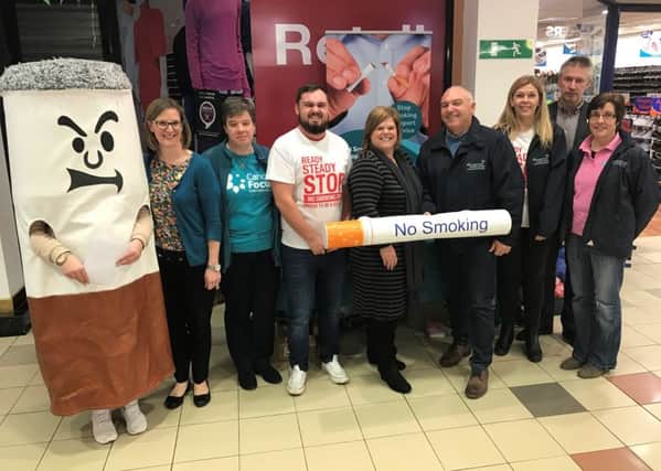 Jayne Magee, Boots Pharmacy; Naomi Thompson, Cancer Focus NI; Ryan Bird, Resurgam Trust; Wendy McDowell, South Eastern Health and Social Care Trust; Adrian Bird, Resurgam Trust; Gillian Lewis, Resurgam Trust; Claire Black, SEHSCT; and Paul Wood, Lisburn and Castlereagh City Council.