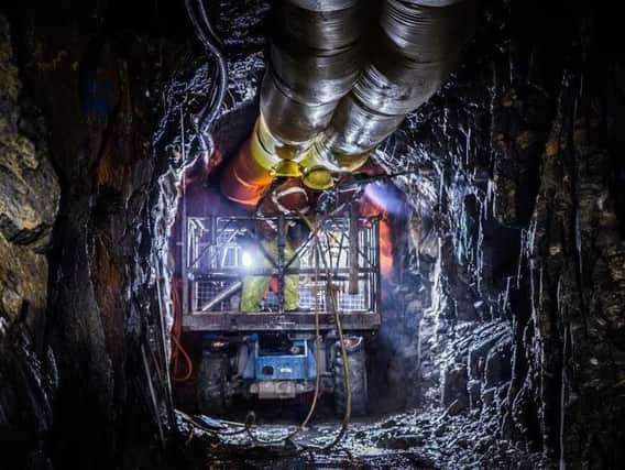Inside the tunnels at Dalradian's Camcosey Road site