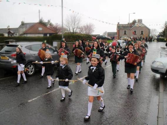 Tyrone AOH joined a parade in Rasharkin on St Patrick's Day