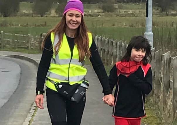 Charlotte and Billy Caldwell on their walk from Castlederg to Belfast