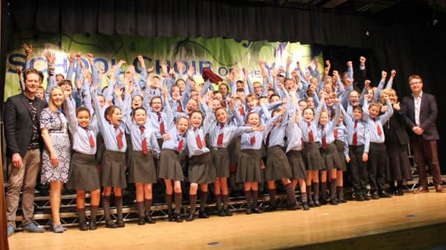 In fine voice: The choir of Pond Park Primary School, Lisburn.