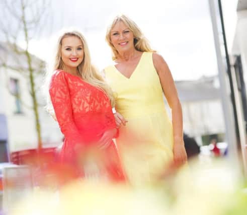 With a spring in their step, models Alison Clarke and Leanne McDowell showcase a selection of the gorgeous fashion from local retailers Marmalade Boutique and Camerons, a few of the retailers that are taking part in the Ballymena Means Fashion event which is taking place throughout the town centre on Saturday 8th April 2017.