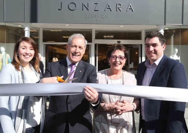L-R are Sarah McCann, Cllr. Uel Mackin (Lisburn and Castlereagh City Council) Heather McCann and Jonathan McCann, directors of Jonzara Ltd.