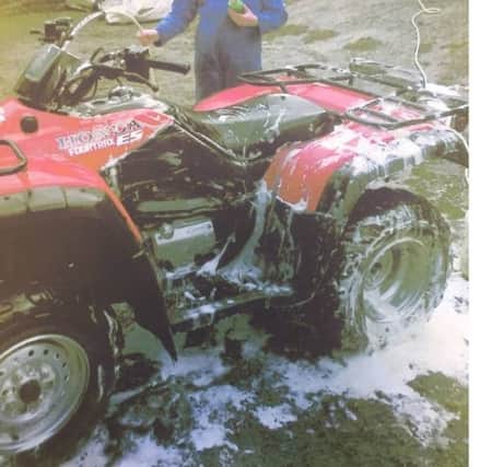 Larne PSNI are appealing for information about this stolen quad. INLT 14-790-CON