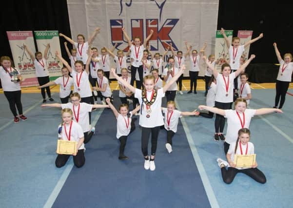 St JosephÃ¢Â¬"s Primary School, Crumlin winners of the primary school cheerleading championship, held in Antrim Forum