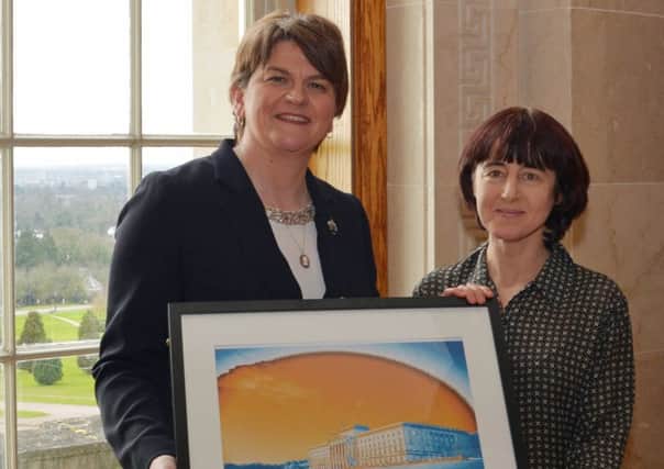 Lise helped Arlene Foster celebrate when she became First Minister.